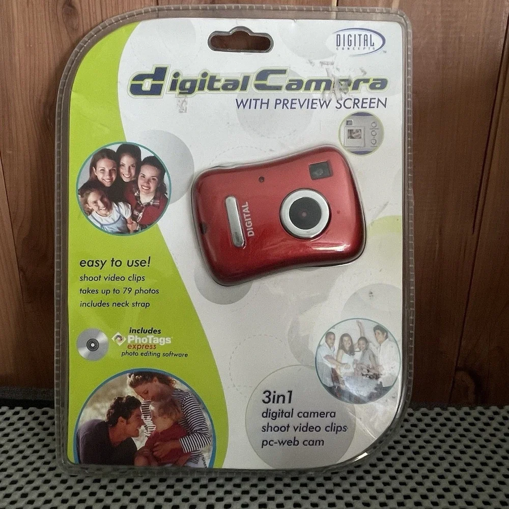 New Red Digital Camera Preview Screen 3-IN-1 Shoot Video Clips PC Web Cam Share